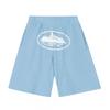 Corteiz Streetwear Short Pants Men Women Alcatraz Ship Print Loose Fit Cotton Shorts