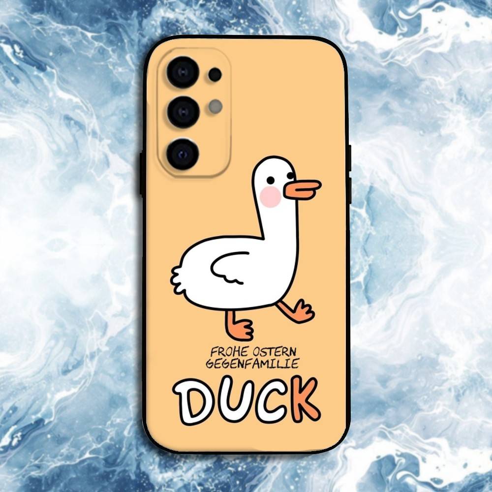 Cartoon Cute Goose  Phone Case For Samsung S25,S24,S23,S22,S21,S20,Plus,Fe,Lite,Others Black Cover