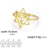Lemegeton Merkaba Meditation Amulet Hexagram Rings Women Men Geometry Star Finger Ring Sacred Stainless Steel Party Jewelry Gift