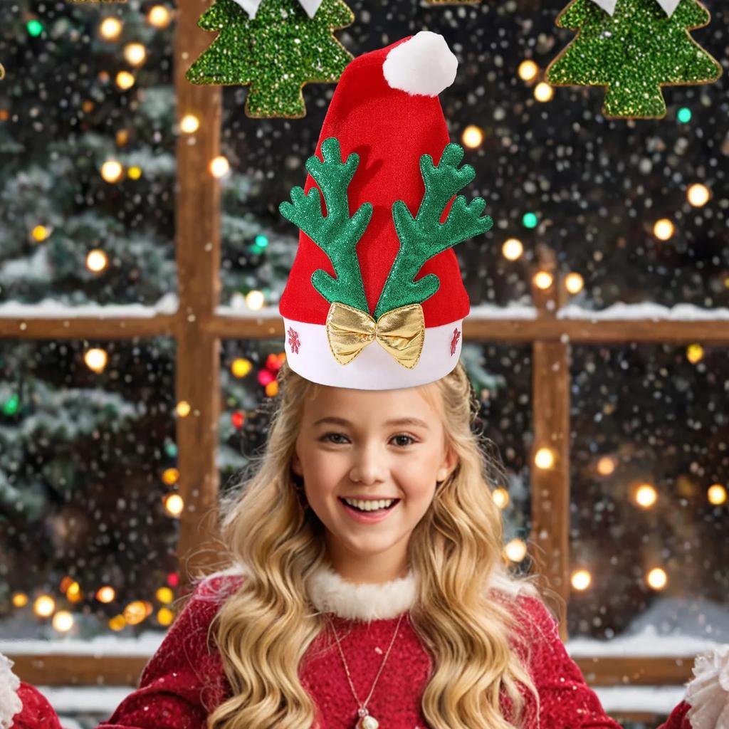 Deer Antler Hat Decorative Photography Props Hat Festival Gathering Hat Festive For New Year Christmas Party