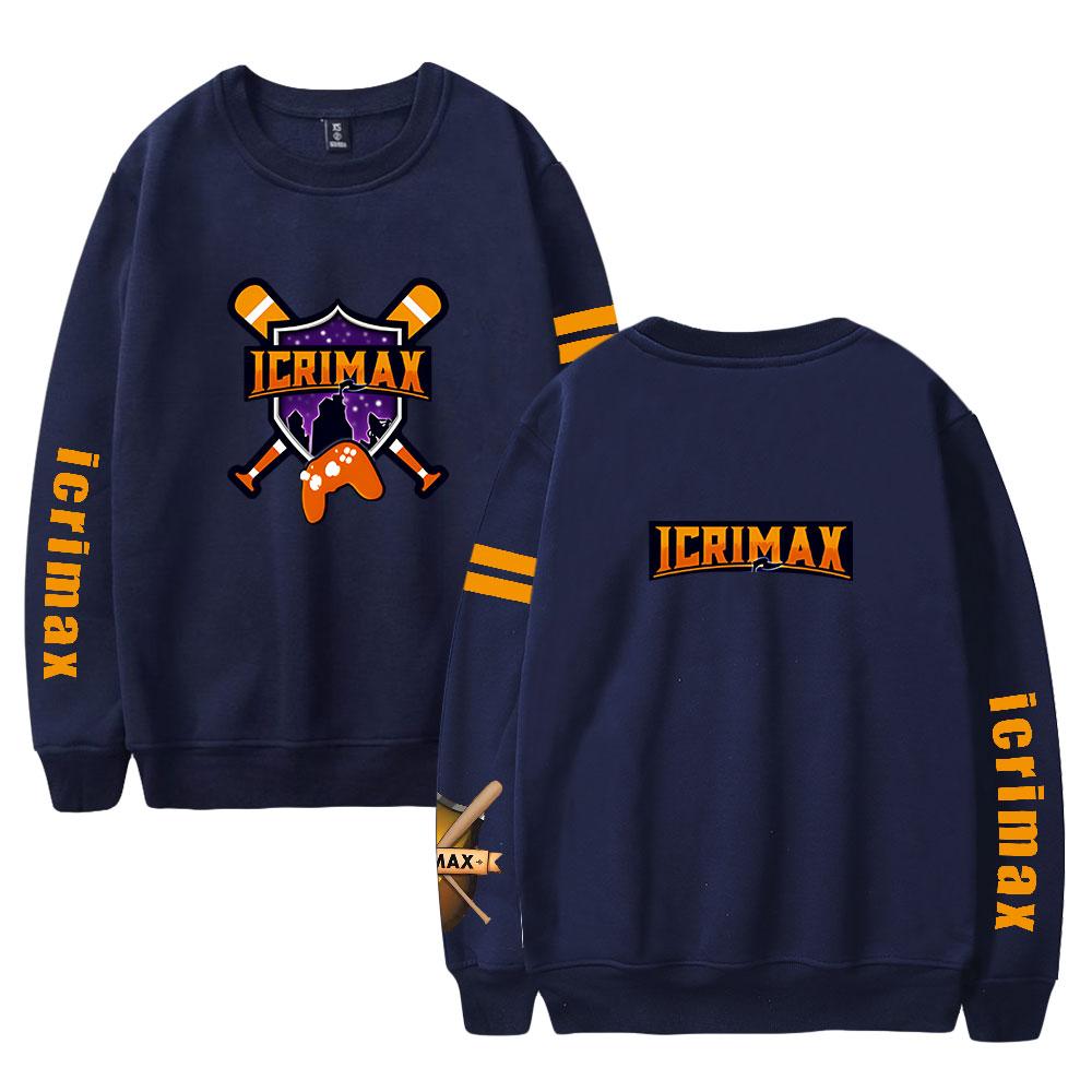 Men's Icrimax Print Hoodies Round Neck Hooded Sweatshirts Man Pullover Male Top Streetwear Outdoor Tracksuit