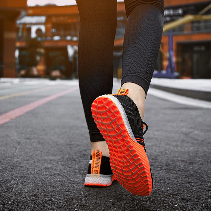 Women Shoes New Large Size Mesh Fashion Casual Sports Bottom Sneakers Running Punk Shoes Couple Loafers Woven with Elastic Mesh