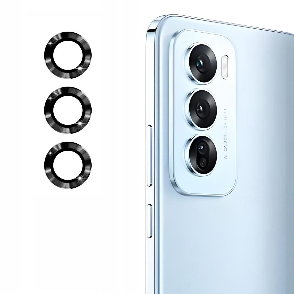 

ENKAY HAT PRINCE 1 комплект для Oppo Reno12 Pro 5G (Глобальный) Защитное кольцо для линзы камеры, металлическое кольцо, плёнка для линзы B