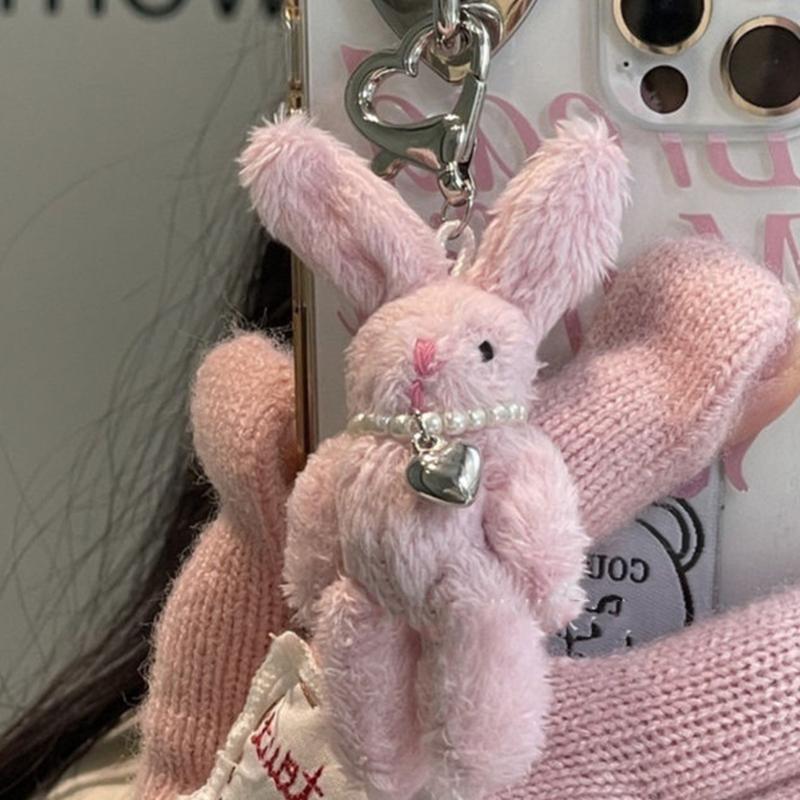 Hase Herz Handykette Koreanische INS Punk Niedliche Schlüsselanhänger Y2K Mode Schmuck Niedliche Schlüsselanhänger Puppen Anhänger Zubehör Geschenk