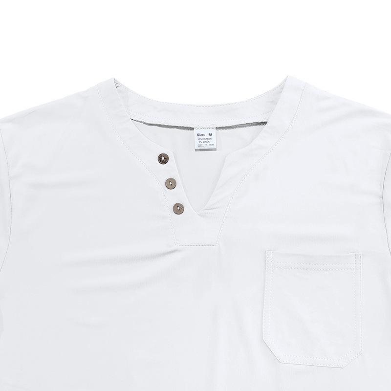 Summer New Short-sleeved Men T Slim Casual Men V-neck Short-sleeved T Shirt