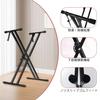 Keyboard Stand Bench Set for Digital Pianos, X-Shaped Design, Durable and Strong, Includes Dust Caps, 7 Height Adjustments, Thick Reinforced Frame, No