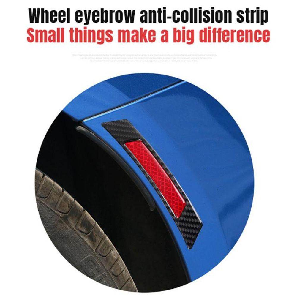 2Pcs High Brightness Reflective Wheel Arch Stickers Safety Warning Decal Car Exterior Protection
