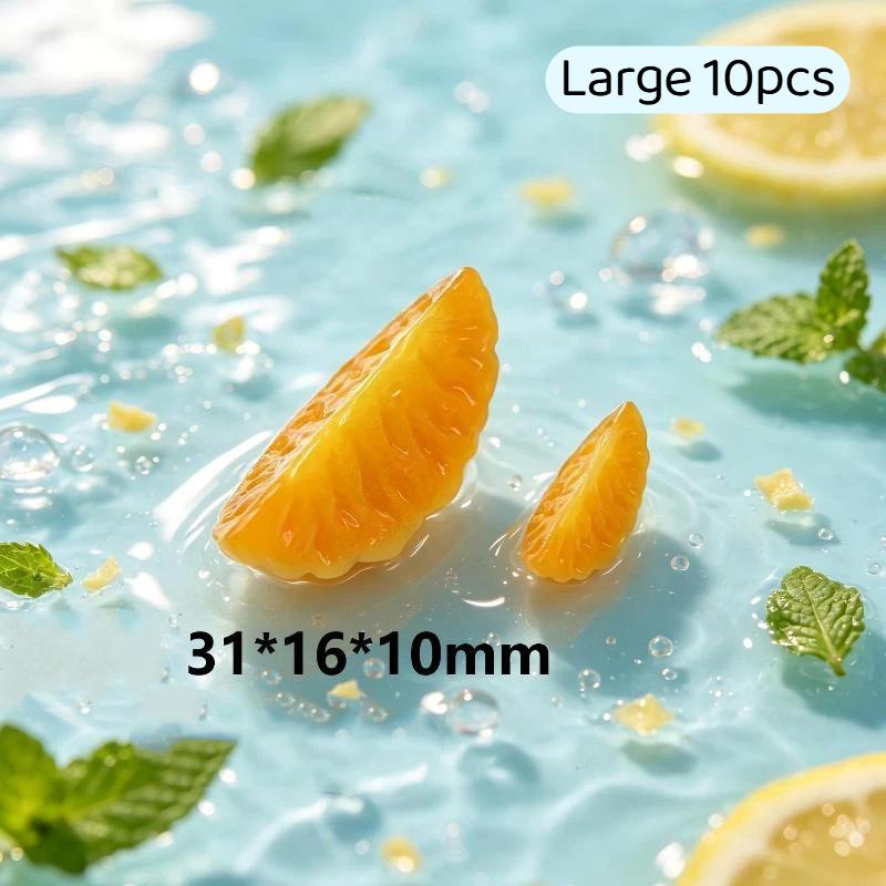 Miniature Resin Sliced Fruit Models 10Pcs Realistic Food Props for Dollhouse DIY Craft Micro Landscape