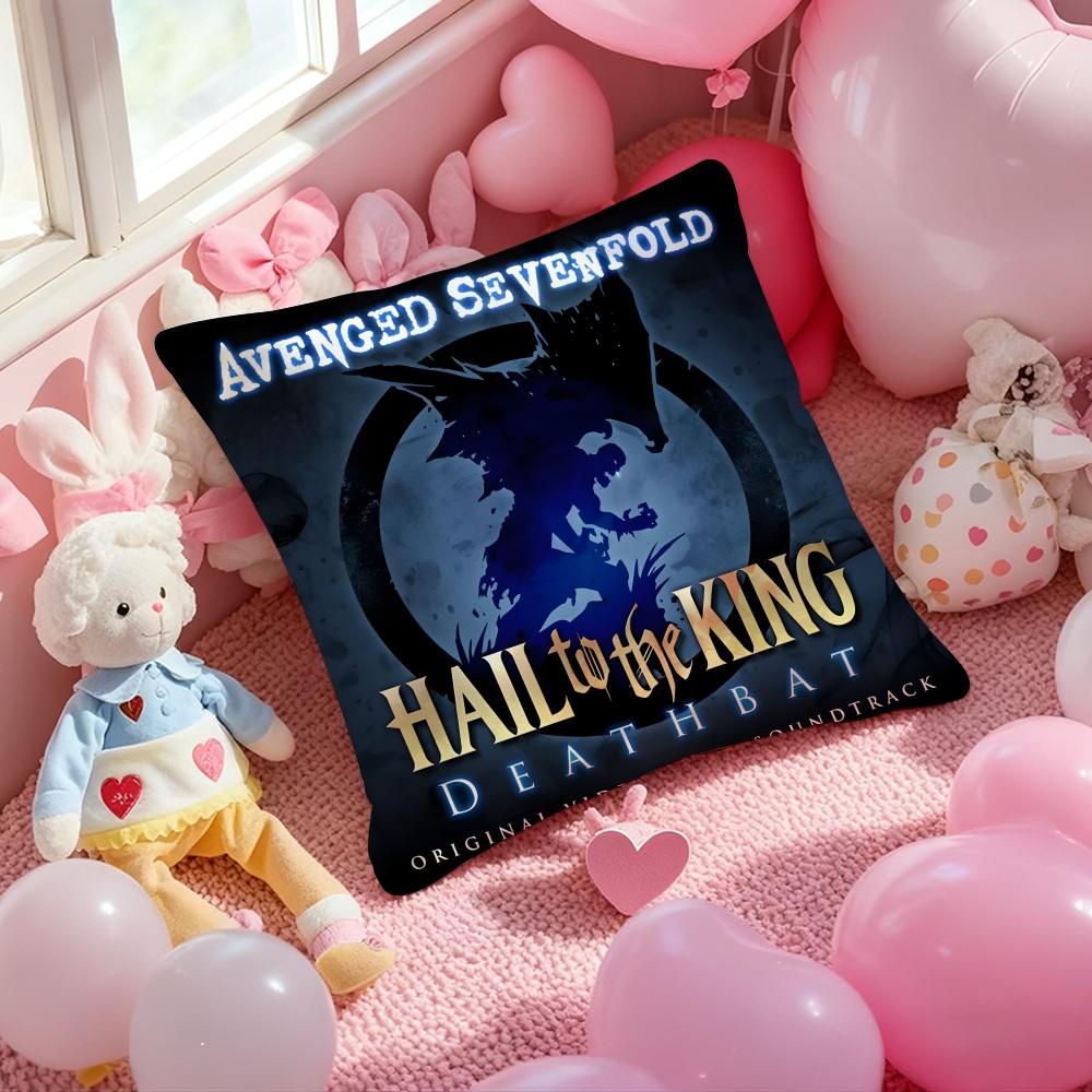 Band A-Avenged Sevenfold Cushion Cover Pattern Printed Pillowcase for Living Room Sofa Cushion Cover & Bedroom Decor