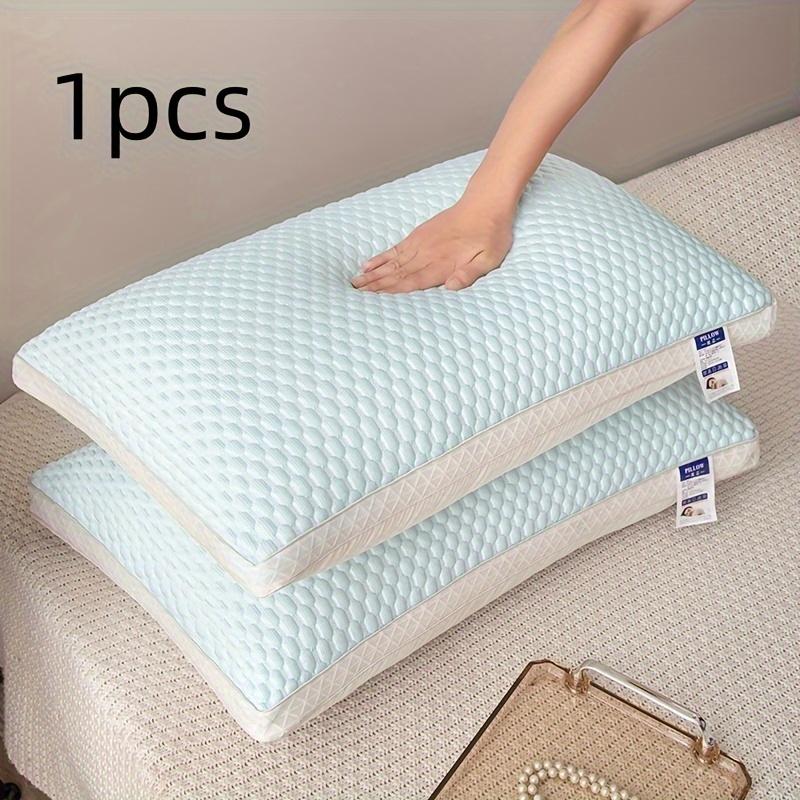 Oreiller Cervical de Massage en Tissu Fibre Soyeuse Glacée Rafraîchissante, Noyau d'Oreiller Aide au Sommeil, Sommeil Profond Adulte Usage Domestique, Oreiller Ménager Évacuant l'Humidité