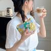 Coin Purse Cartoon Floral Casual Zipper Canvas Mini Wallet Women Makeup Handbags for Storing