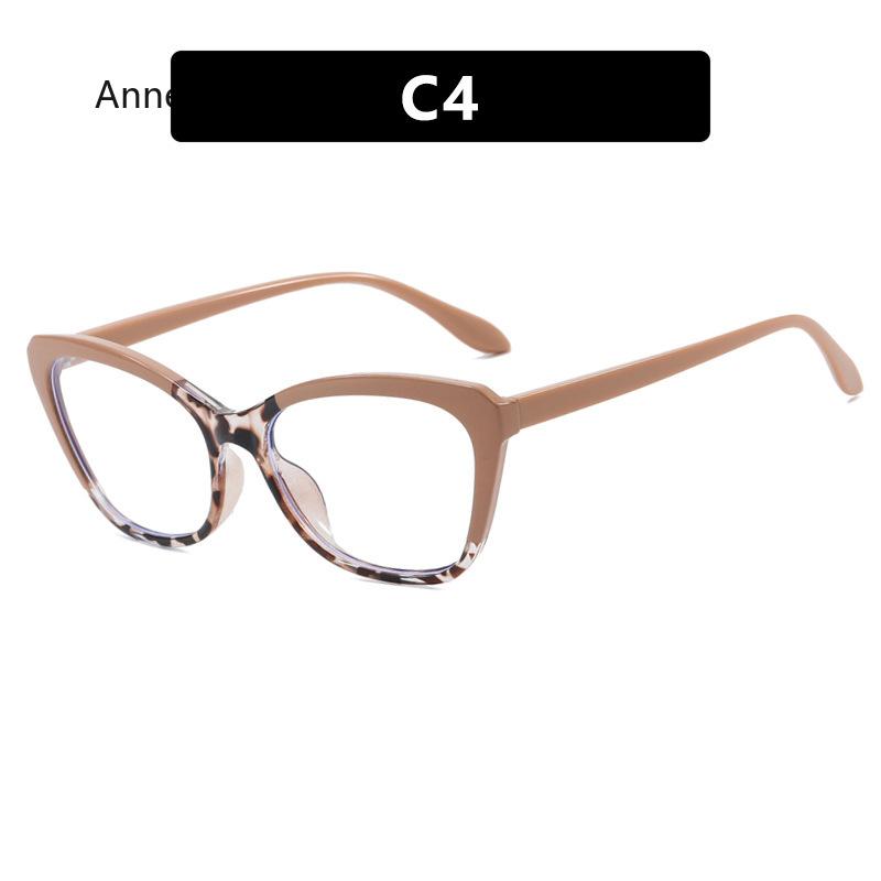 Vintage Cat Eye Women Eyeglasses Simple Multicolor Rim Blue Light Blocking Spectacles New Trendy Ins Design Eyewear