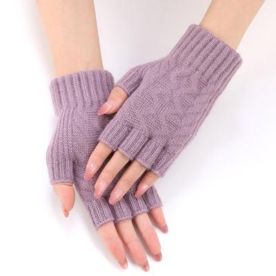 Trois Manches de Bras en Forme de Diamant Nouvel Automne et Hiver Laine Tricotée Chaude Protège-Poignets Manches Tendance Sans Doigts