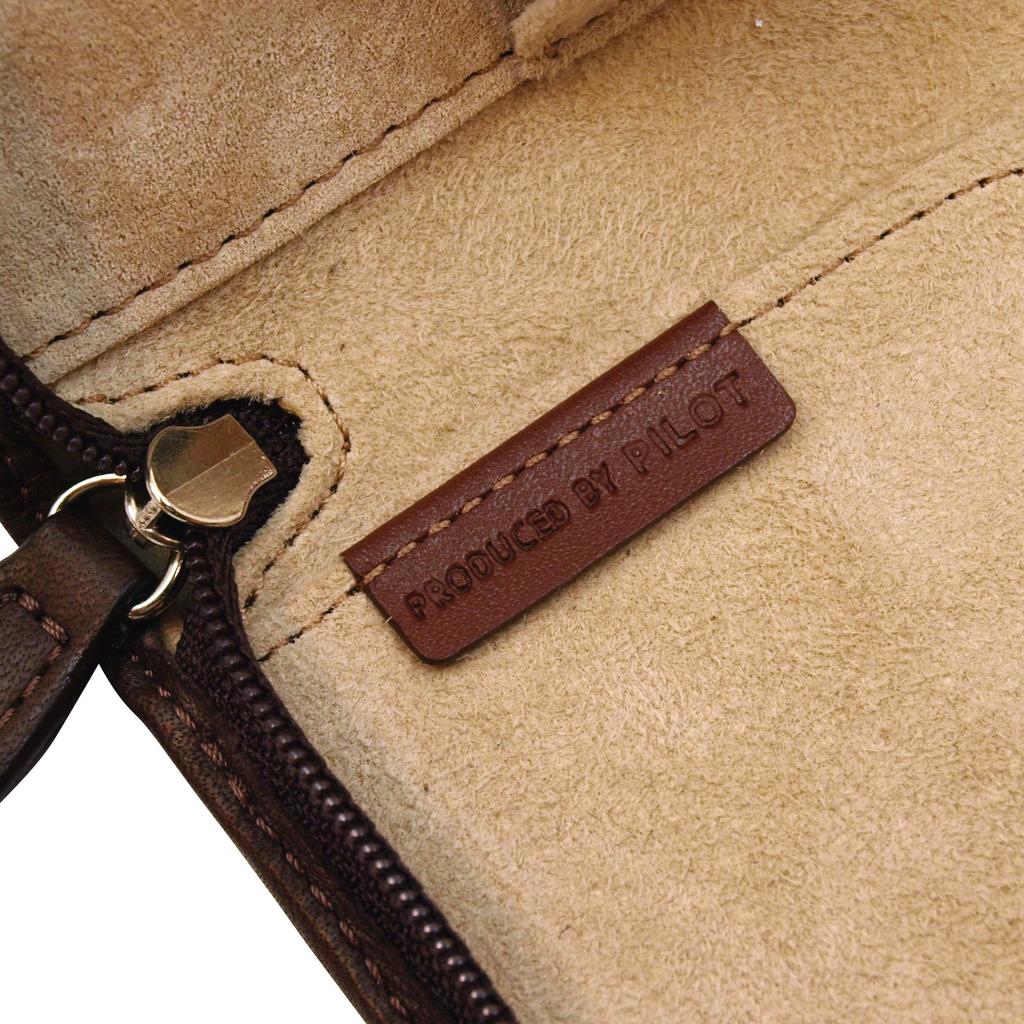 Pilot Pencil Pensamble Zipper Pencil Case Dark PSPC01DBN Case, 01DBN, Brown,