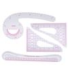 4Pcs Curve Ruler Plastic Sewing Grading Proofing MultiFunction Clothing Designs Tool