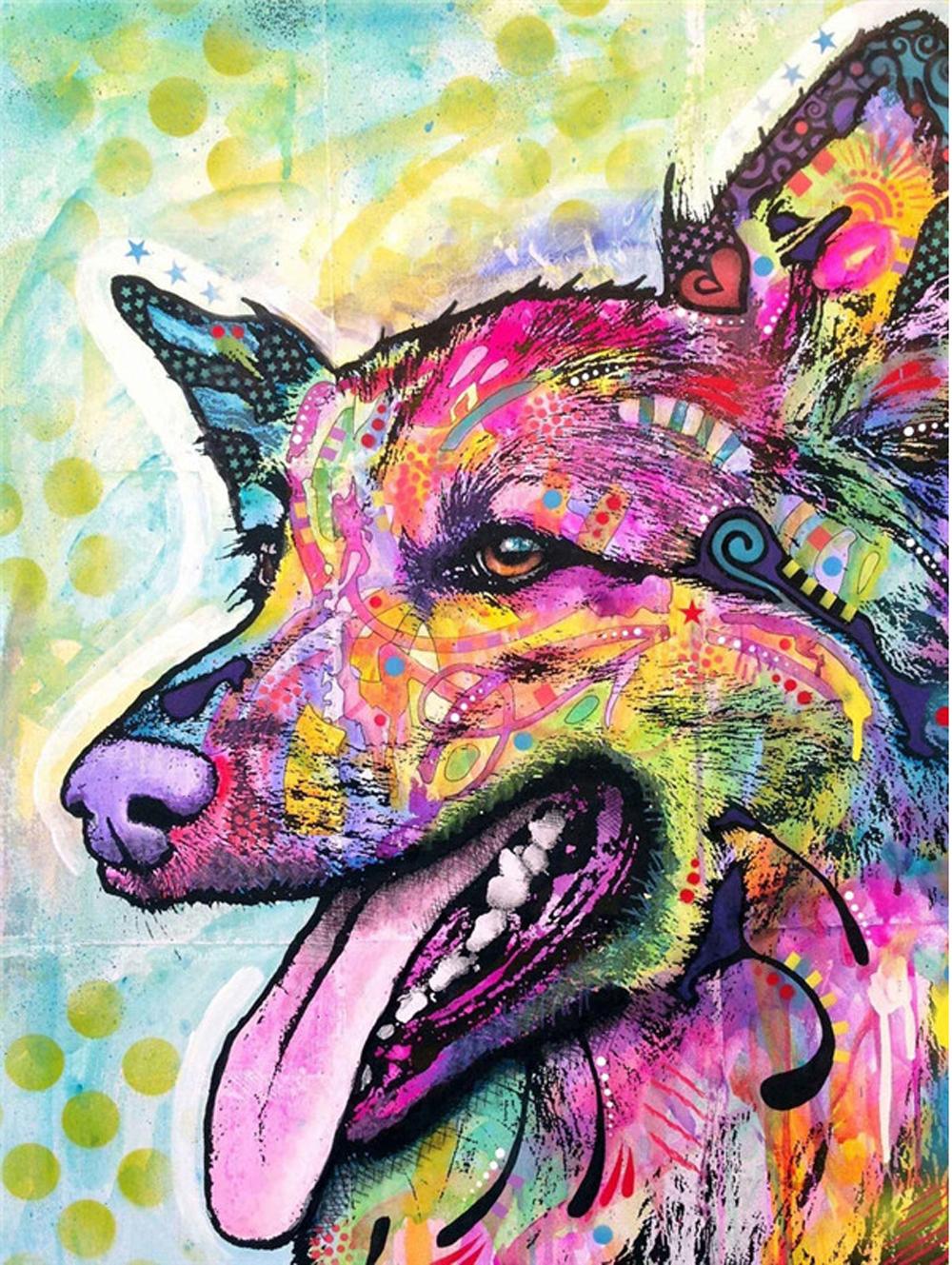 

5D Diy алмазная живопись животное попугай собака Алмазная вышивка картина Лигер Слон вышивка крестиком украшение дома живопись 30X40cm