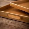 Japanese Style Rectangular Bamboo Multi-Compartment Snack Tray