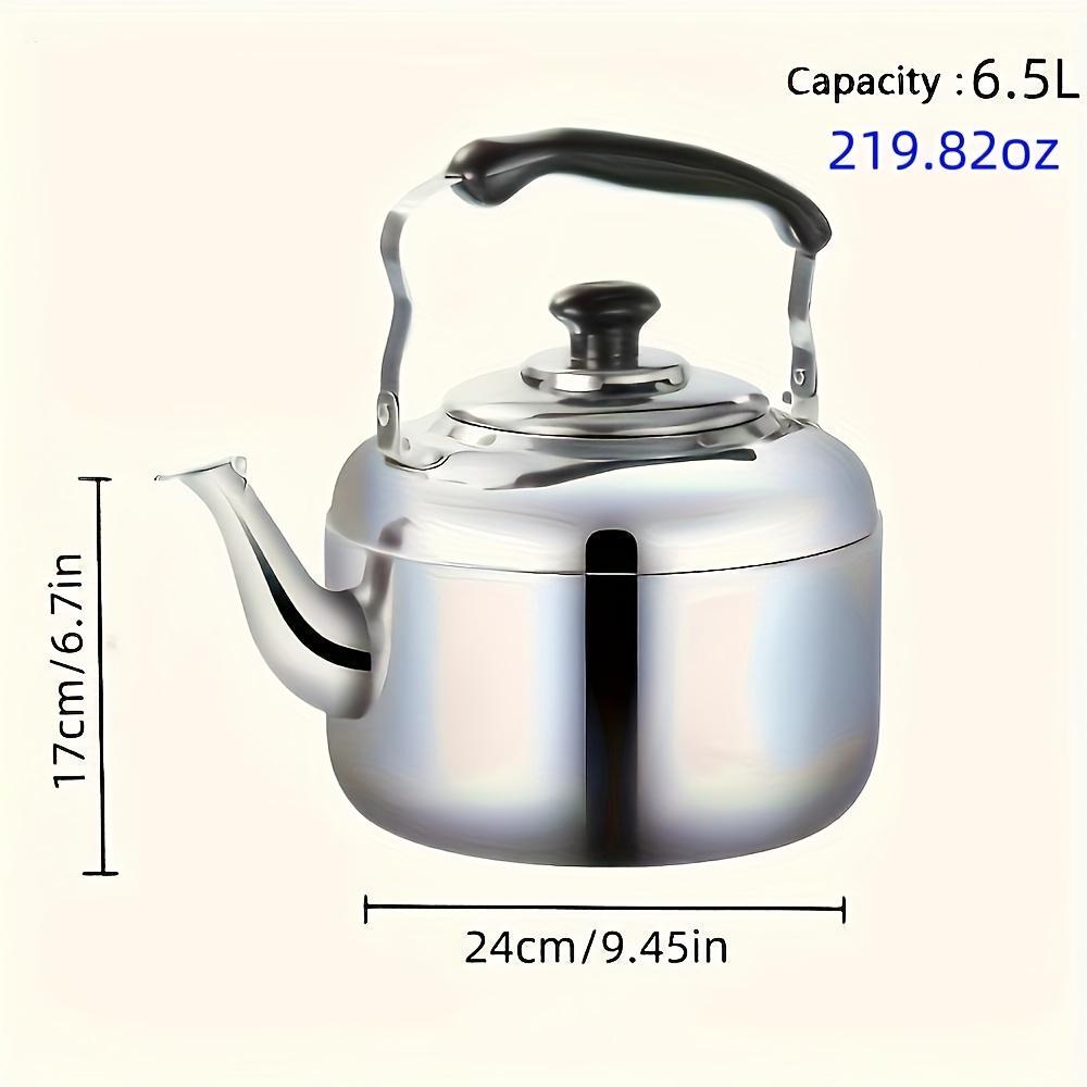 Stainless Steel Large Capacity Teapot - Versatile Kettle for Induction & Gas Stove, Heat-Retaining Design, Home & Restaurant Use