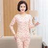 Women's pure cotton thermal underwear set for mothers, autumn and winter wear