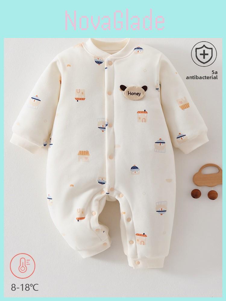 Baby Winter Cotton Romper With Thick Insulation For Newborns
