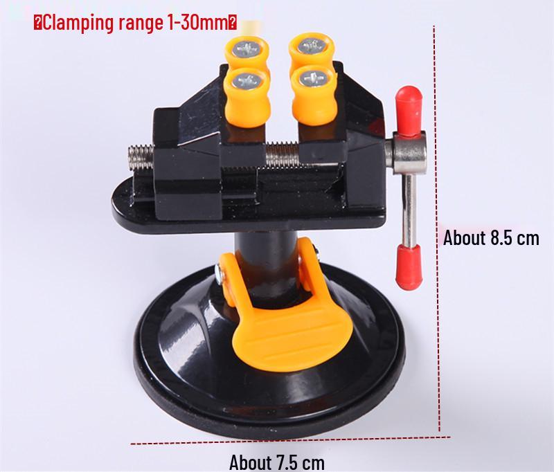 Wenwan Mini Table Vise with Walnut Base for Pearl Beads Drilling and Fixing