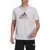 adidas T Shirts Men's White Crew Neck Moderate Straight Fit GM8348