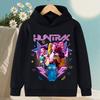 KPop Demon Hunter Rumi Cartoon Girls Boy Hooded Sweatshirt Warm Children's Korean Wave Fashion Casual Tops Casual Girls Clothing