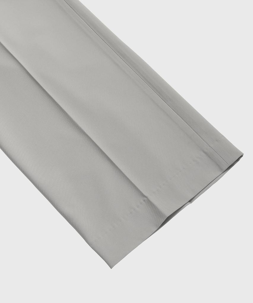 LEMAIN SECOND Single-Pleat Semi-Wide Hidden Elastic Waist Slacks [Light Gray]
