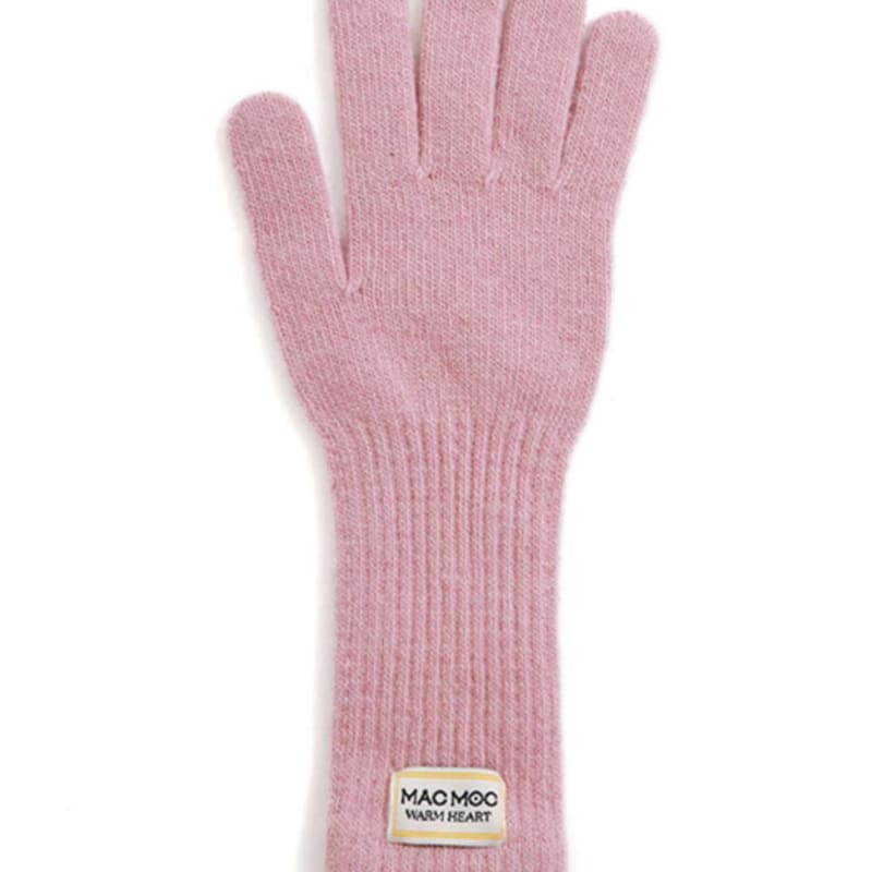 MAC MOC Sso Ok Sook Rabbit Fur Wool Logo Gloves_6 Colors