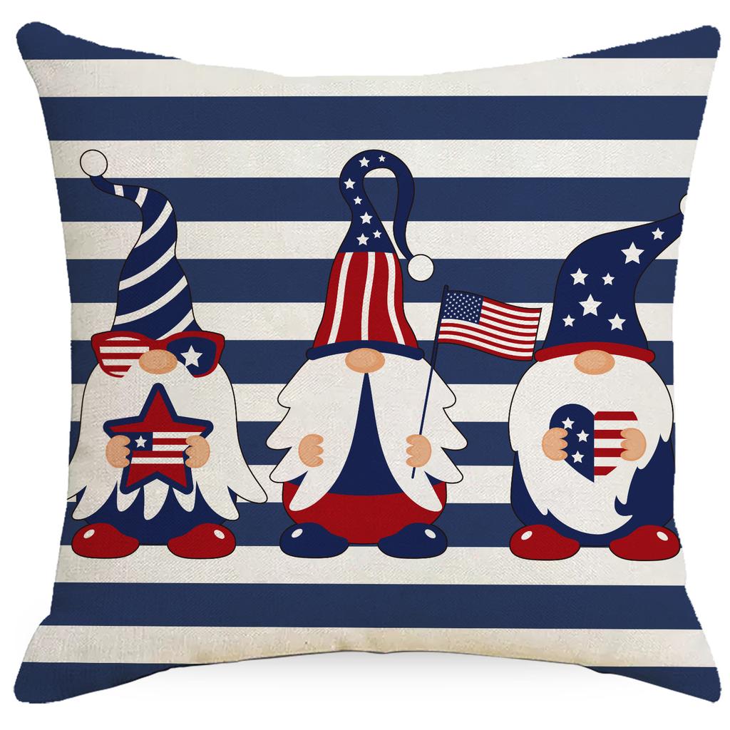 Festive Pillowcase Linen Printed Striped Home Fabric Pillowcase