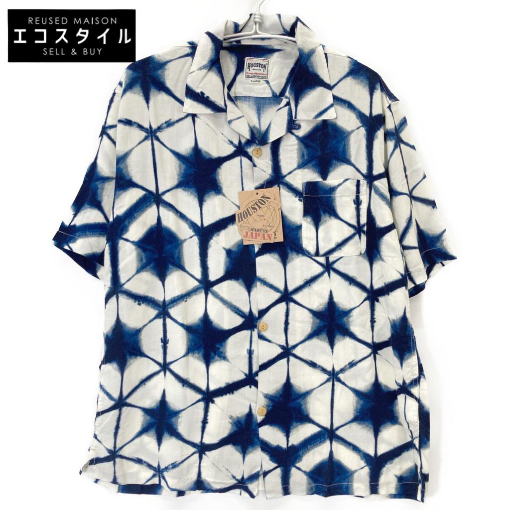 HOUSTON Off-white rayon wool aloha shirt 41249 tops XL Off-white/blueUsed