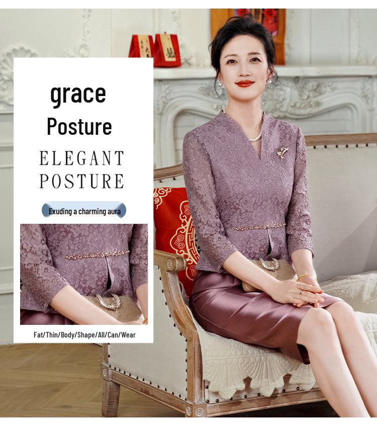 Elegante Completo da Matrimonio Viola 2025: Abito a Due Pezzi alla Moda e Valorizzante per un Look Snello ed Elegante