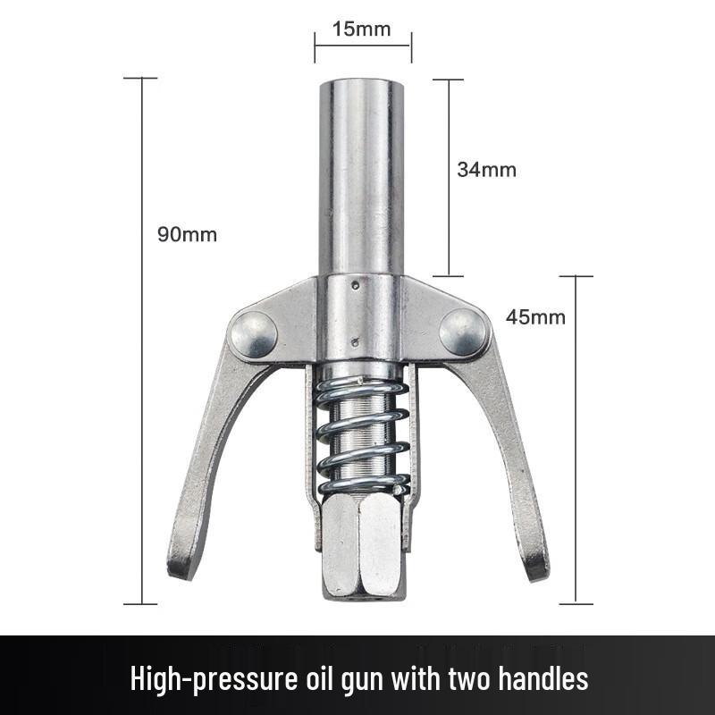 High-Pressure Lock-Clamp Grease Gun Nozzle Steel