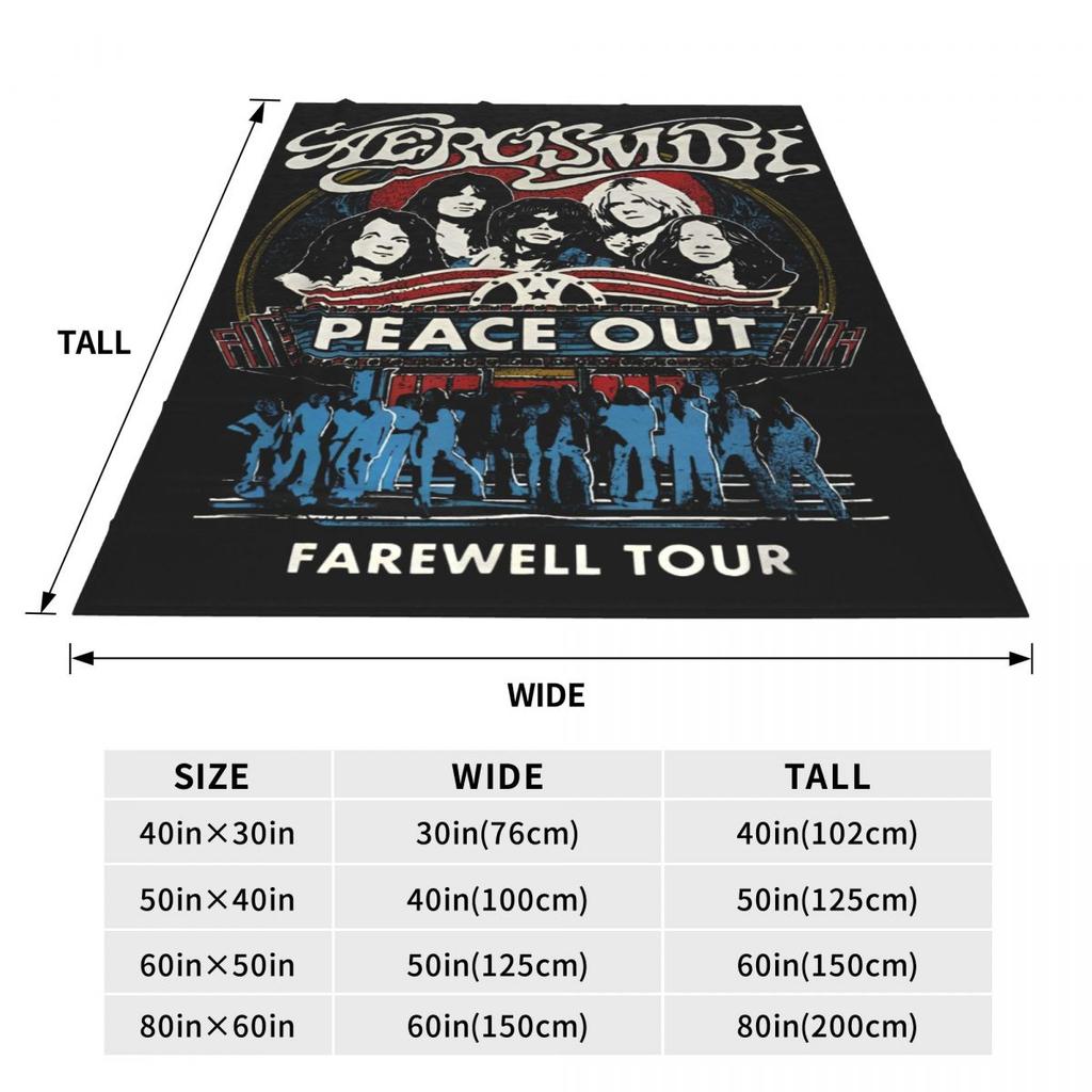 Aerosmith Farewell Tour Band Music Blanket Velvet Comfortable Super Soft Throw Blanket for Bedroom Rug Piece