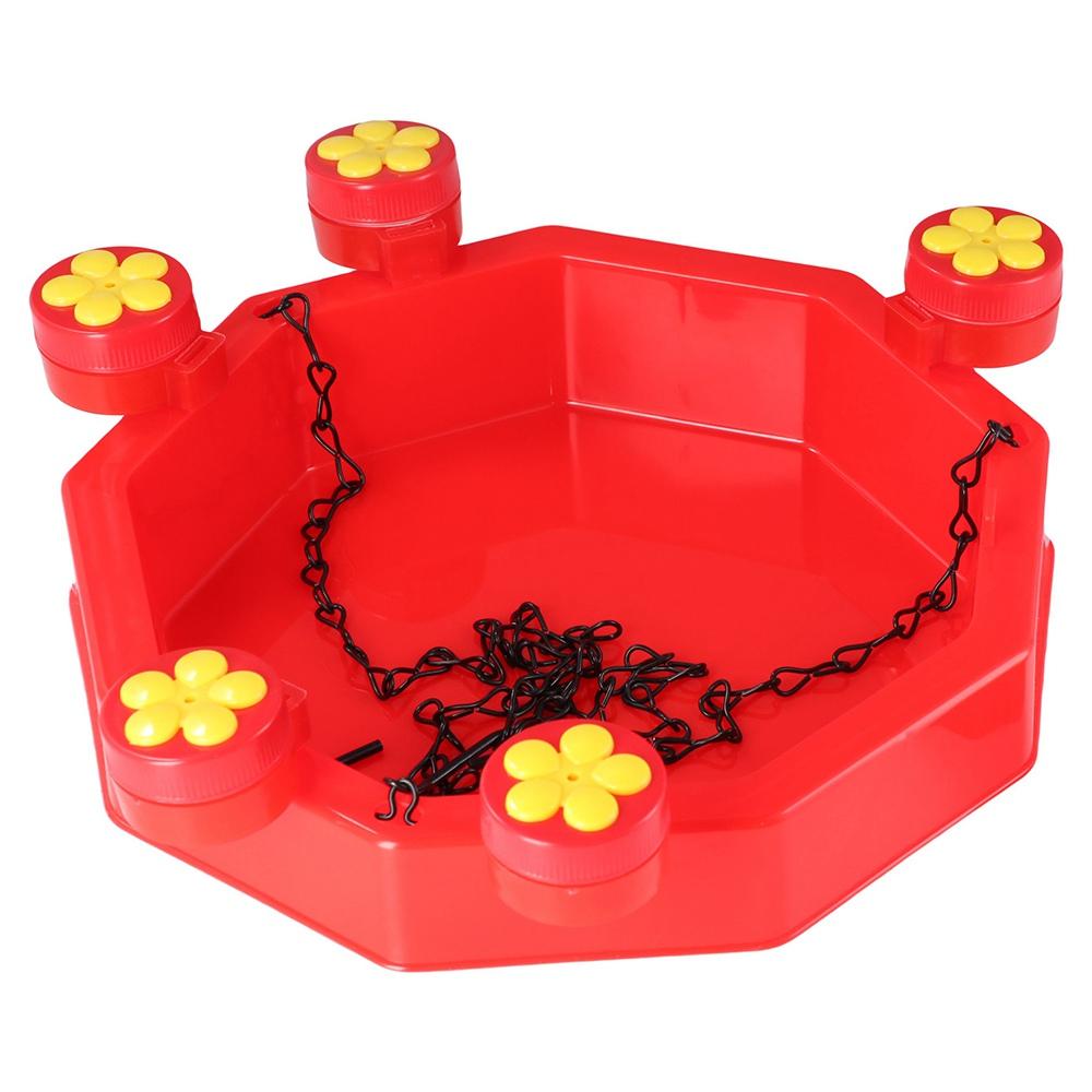 Abnehmbare Kolibri-Futterschale zum Aufhängen im Freien, Wildvogel-Futterspender mit Haken, Garten, rot, Vogelfutterspender, Vogelwasser-Futterspender