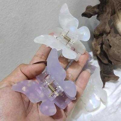 Butterfly Hair Claws Hairpin Cute Transparent Grabs Acrylic Hair Clip Women Girl Sweet Hair Accessories