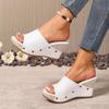 Work Wedges Sandals For Women Platform Wedge Sandals Open Toe Wedge Shoes Women Casual Dressy Summer Shoes Walking Sandalias