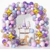Unicorn Girl Birthday Party Macaron Rainbow Balloon Wedding Baby Shower Balloon Chain Set