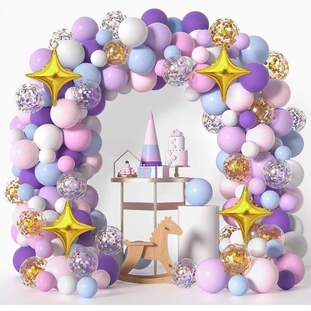 

Вечеринка в честь дня рождения девочки-единорога Макарон Радужный шар Свадьба Детский душ Набор цепочки из шаров Set as shown