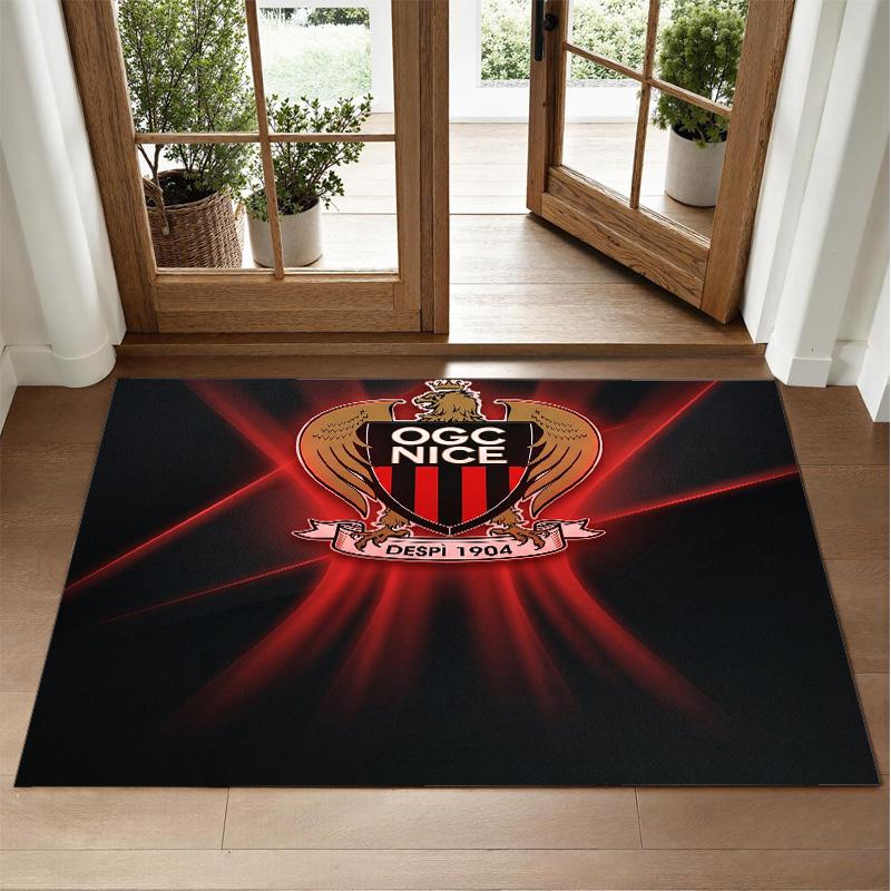 OGC Nice FC Design Crystal Velvet Rug Soft Decorative Mat for Bedroom Entrance