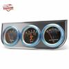 2'' 52mm Auto Car Oil Pressure Water Temp Amp Meter Gauge With Sensor Triple Gauge Set Mechanical Chrome Panel Black Face