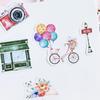 46PCS Travel Stickers  Innovative Diverse Styles Decorative Stickers for Scrapbook Vacation Album