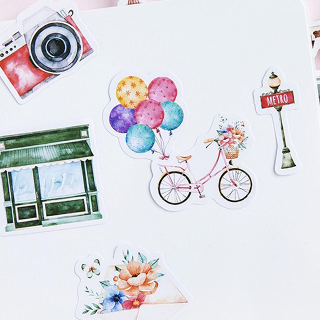 46PCS Travel Stickers  Innovative Diverse Styles Decorative Stickers for Scrapbook Vacation Album