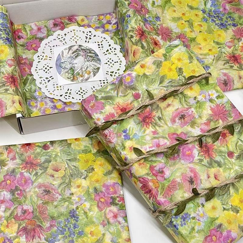 10PC Floral Pattern Wrapping Tissue Paper Gift Bags Filler Gift Wrapping Paper Party Presents 50x35cm