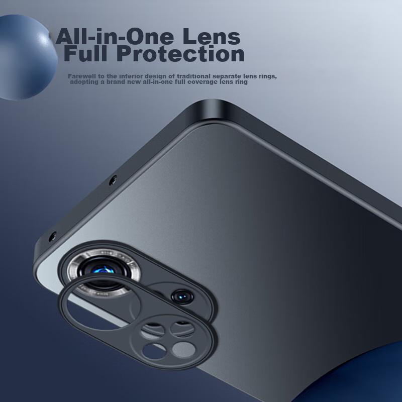 Etui na telefon do Huawei Nova 9, Ochronne etui do Huawei Nova 9, Pełna ochrona obiektywu, Ultra cienkie luksusowe matowe silikonowe, Odporne na wstrząsy, Proste, Grafitowy czarny
