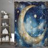 Moon Star Magic Shower Curtain, Bathroom Decorative Shower Curtain, Waterproof Shower Curtain with Hooks