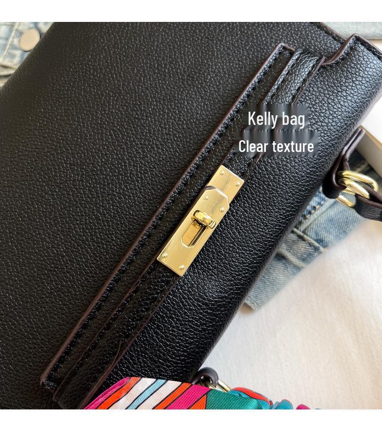 Kelly Light Luxury Handbag: Trendy, Versatile, Simple Texture Women's Shoulder & Crossbody Bag.