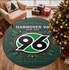 Hannover 96 Fußballmuster Runder Teppich, Innen-/Außenmatte, für Picknick, Spielzimmer, Schlafzimmer, Büro, Wohnzimmer, Heimdeko Teppich, Geburtstagsgeschenk