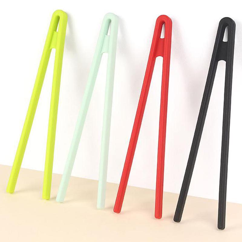 Silicone Food Toast Tongs Trivet Tongs For Kitchen Tongs Non-slip Cooking Clip Clamp BBQ Salad Tools Grill Kitchen Accessories
