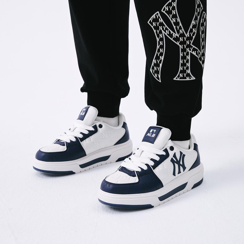 MLB Scarpe da Skateboard New York Yankees Antiscivolo Aumenta Altezza Basse Unisex Blu 3ASXM075N-50NYS